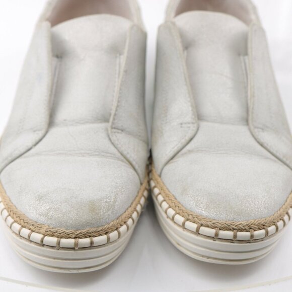 JSlides Womens Kayla Slip On Shoe Size 9 Slver Metallic Leather Sneaker Casual - Picture 12 of 12